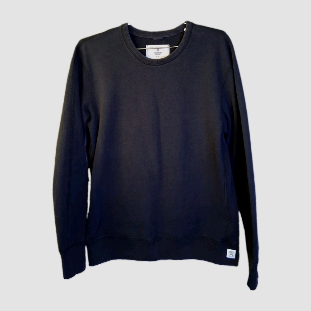 Reigning Champ Crewneck Sweatshirt Black Men's Size Medium